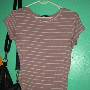 pink striped crop top